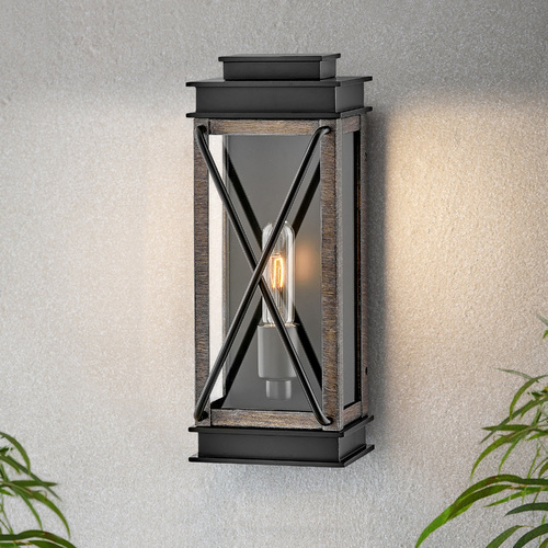 Montecito 15-Inch Black Outdoor Wall Light by Hinkley Lighting
