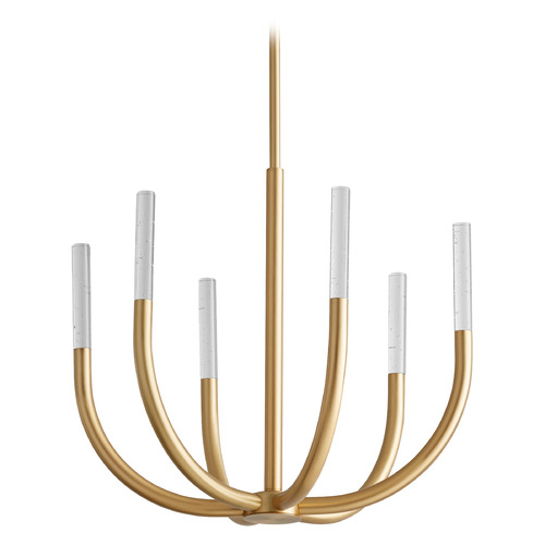 Oxygen Presto 6-Light LED Chandelier in Aged Brass by Oxygen Lighting 3-657-40