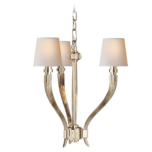 Visual Comfort Signature Collection E.F. Chapman Ruhlmann Chandelier in Polished Nickel by Visual Comfort Signature CHC2461PNNP