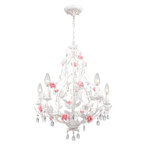 Crystorama Lighting Lola 22-Inch Crystal Chandelier in Wet White by Crystorama Lighting 4856-WW