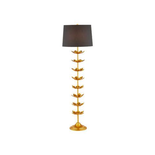 Awakening Floor Lamp in Gold Leaf by Currey & Company
