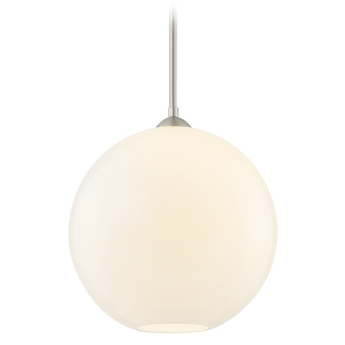 Design Classics Lighting Gala Fuse Pendant in Satin Nickel with Milk Glass by Design Classics 581-09 GL1790-MILK