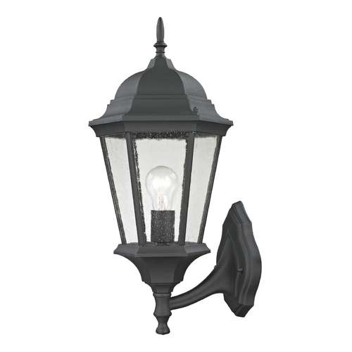 Elk Lighting Seeded Glass Outdoor Wall Light Black Elk Lighting 8111EW/65