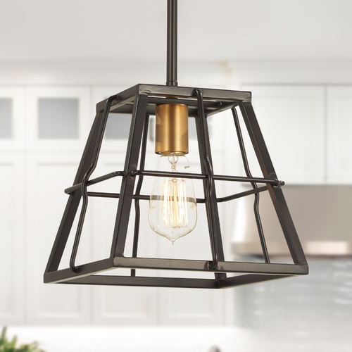 Minka Lavery Bronze with Natural Brush Mini Pendant by Minka Lavery 4761-416