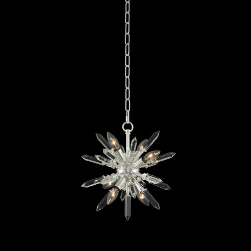 Allegri Lighting Angelo 14-Inch Pendant in Polished Silver by Allegri Crystal 033610-014-FR001