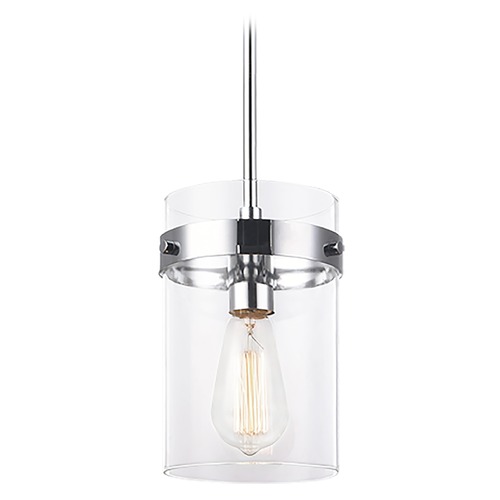 Zale Chrome Mini Pendant by Matteo Lighting