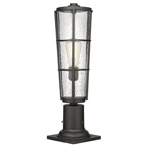 Helix Black Post Light by Z-Lite