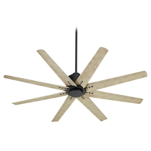 Fleet 56-Inch Damp Ceiling Fan in Black by Oxygen Lighting