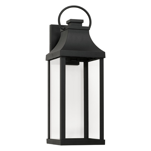 Capital Lighting Bradford 20.75-Inch Outdoor Wall Lantern in Black by Capital Lighting 946421BK-GL