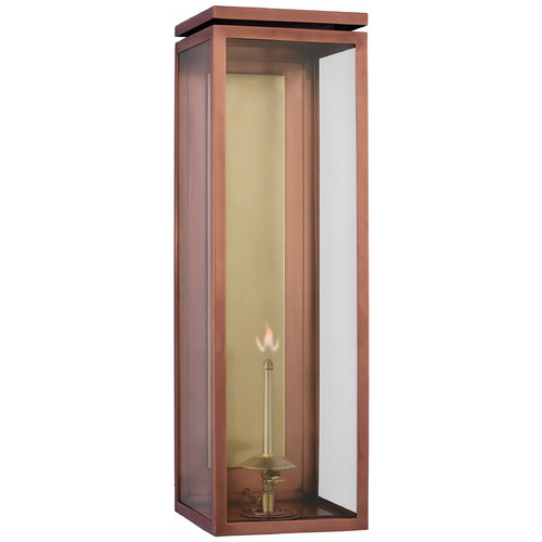 Visual Comfort Signature Collection Chapman & Myers Fresno Gas Wall Lantern in Copper by VC Signature CHO2552SCCG