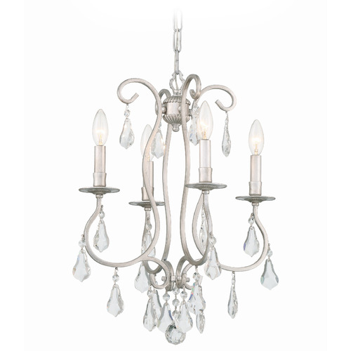 Crystorama Lighting Ashton Olde Silver Crystal Chandelier