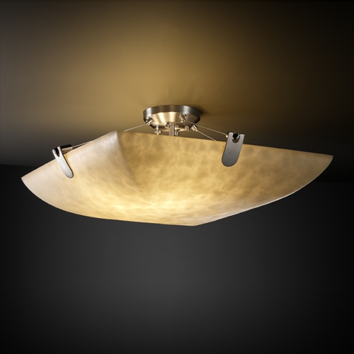 Justice Design Group Clouds Collection Semi-Flush Mount by Justice Design Group CLD-9612-25-NCKL
