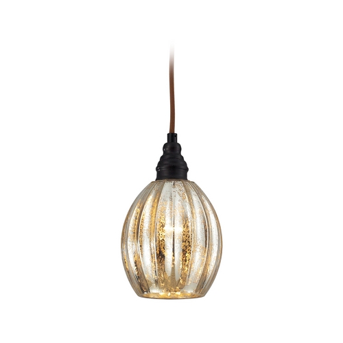 Elk Lighting Mini-Pendant Light with Mercury Glass 46007/1