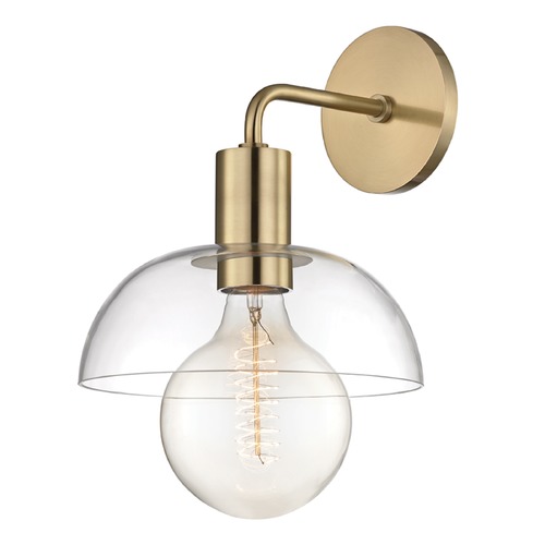 Mitzi by Hudson Valley Kyla Aged Brass Sconce by Mitzi by Hudson Valley H107101-AGB