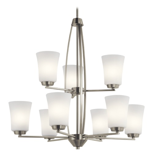 Kichler Lighting Transitional Chandelier Brushed Nickel Tao by Kichler Lighting 44052NI