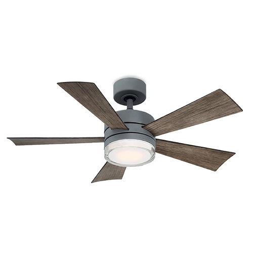 Modern Forms by WAC Lighting Wynd 42-Inch LED Smart Outdoor Fan in Graphite 3000K by Modern Forms FR-W1801-42L-GH/WG