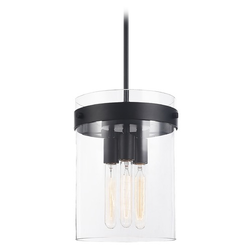 Zale Black Pendant by Matteo Lighting