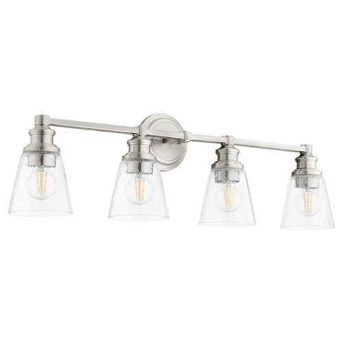 Quorum Lighting Dunbar Satin Nickel Bathroom Light by Quorum Lighting 509-4-65