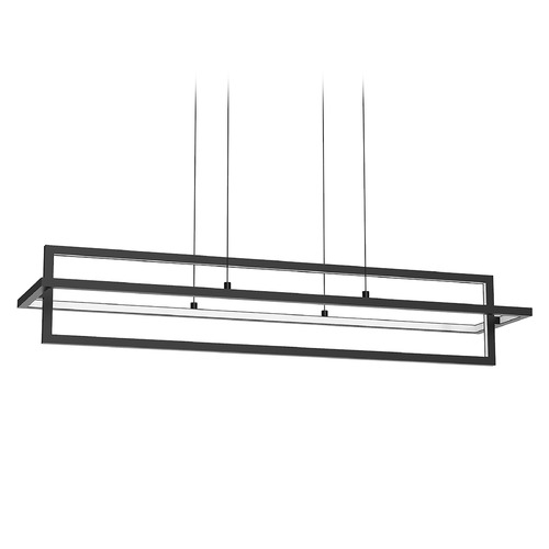 Mondrian 35.5-Inch LED Linear Pendant in Black by Kuzco Lighting