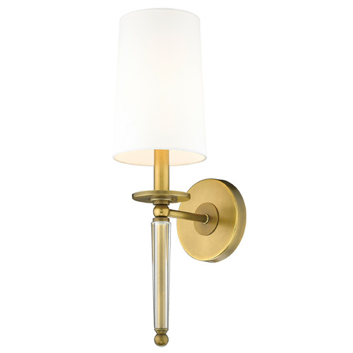 Z-Lite Avery Rubbed Brass Sconce by Z-Lite 810-1S-RB-WH