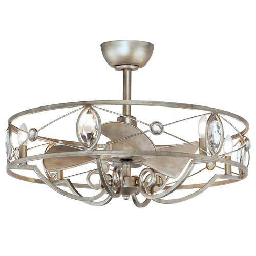 Maxim Lighting Solitaire Silver Mist LED Ceiling Fan with Light