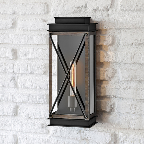 Hinkley Montecito 18.75-Inch Black Outdoor Wall Light by Hinkley Lighting 11194BK