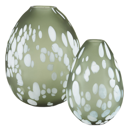 Currey and Company Lighting Currey and Company Hana Green & White Vase 1200-0499