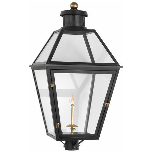 Visual Comfort Signature Collection Chapman & Myers Stratford Gas Post Lantern in Black by VC Signature CHO7450BLKCG