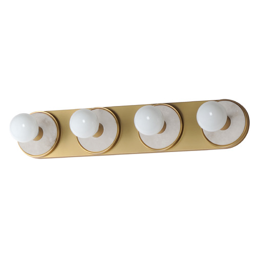 Maxim Lighting Hollywood Whit Alabaster & Natural Aged Brass Vertical Bathroom Light by Maxim Lighting 26094WANAB