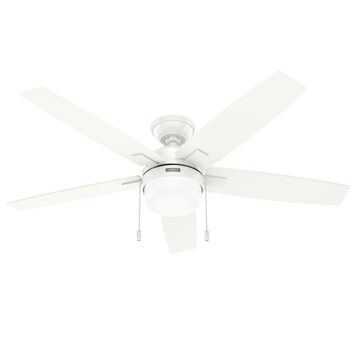Hunter Fan Company Hunter Fan Company Anisten Fresh White LED Ceiling Fan with Light 52773