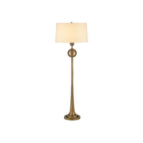 Boullee Floor Lamp in Antique Brass by Currey & Company Lighting