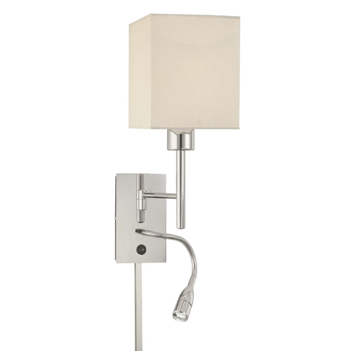 George's Reading Room Convertible Wall Lamp in Chrome by George Kovacs