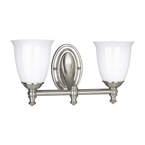 Progress Lighting Victorian Bathroom Light in Brushed Nickel by Progress Lighting P3028-09