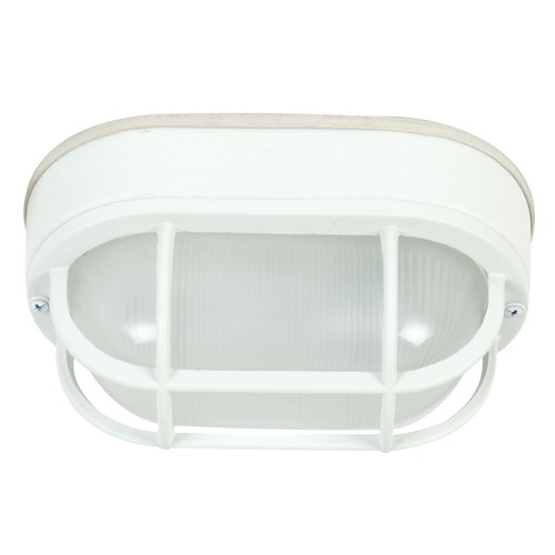 Bulkhead Matte White Flush Mount by Craftmade Lighting