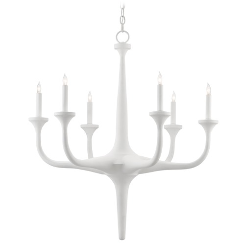 Albion Chandelier in Gesso White by Currey & Company