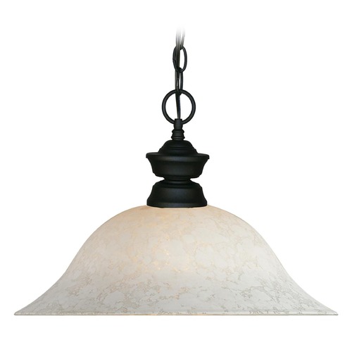 Z-Lite 16-Inch Matte Black Pendant by Z-Lite 100701MB-WM16