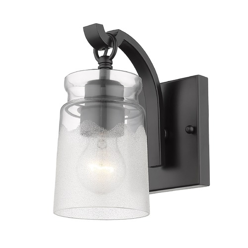 Golden Lighting Travers Black Sconce by Golden Lighting 1405-BA1BLK-CAG
