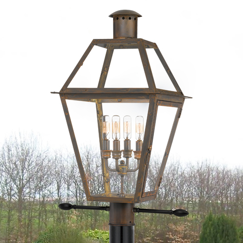 Rue De Royal Industrial Bronze Post Light by Quoizel Lighting