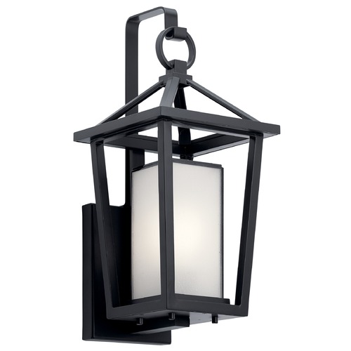 Kichler Lighting Pai Small Black Outdoor Wall Light by Kichler Lighting 49876BK