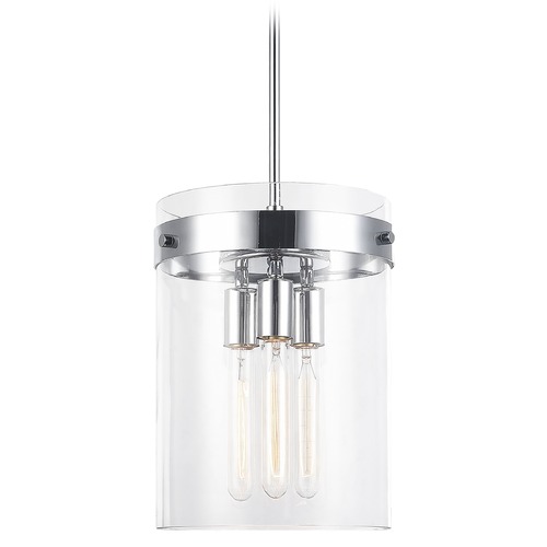Zale Chrome Pendant by Matteo Lighting