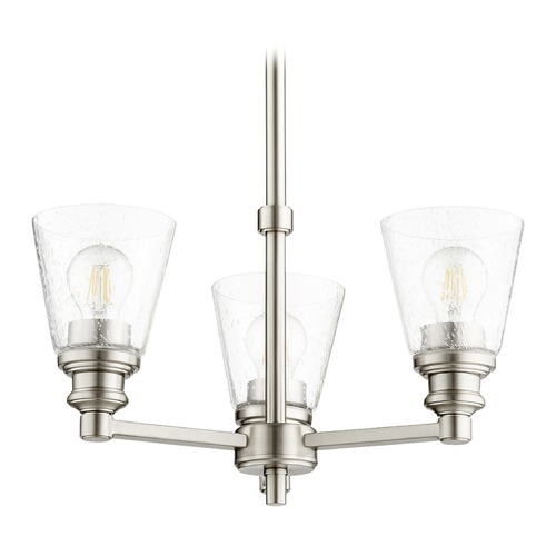 Quorum Lighting Dunbar Satin Nickel Mini-Chandelier by Quorum Lighting 609-3-65