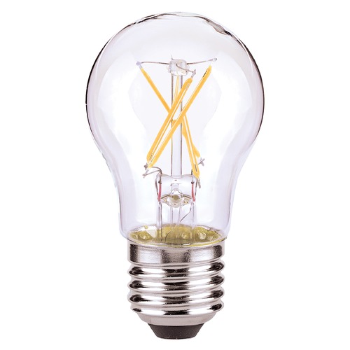 Satco Lighting Satco 5 Watt A15 LED Clear Medium Base 2700K 450 Lumens 120 Volt Carded Dimmable S28615