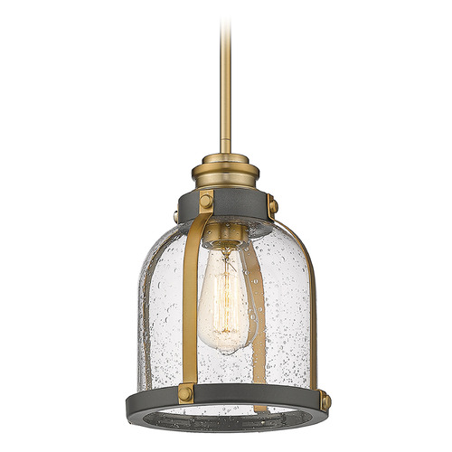 Z-Lite Burren Bronze & Brass Mini Pendant by Z-Lite 337MP-BRZ+HB