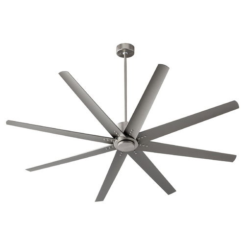 Fleet 72-Inch Damp Ceiling Fan in Satin Nickel by Oxygen Lighting