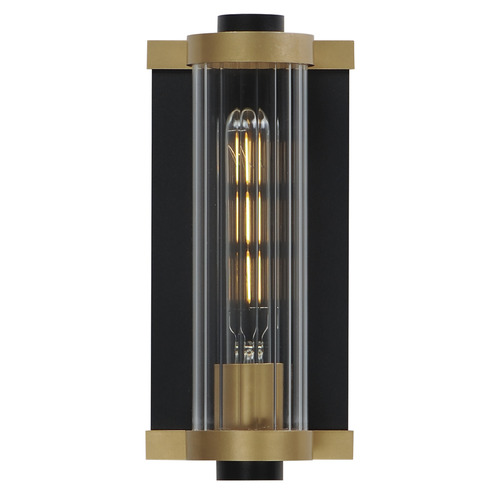 Maxim Lighting Opulent Black & Antique Brass Outdoor Wall Light
