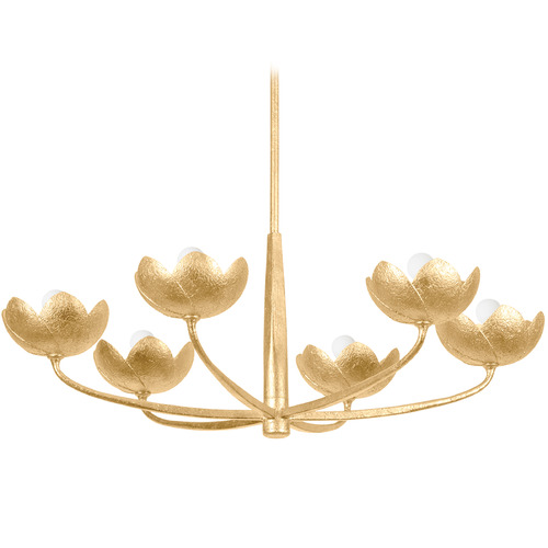 Troy Lighting Troy Lighting Arcata Vintage Gold Leaf LED Chandelier F2040-VGL