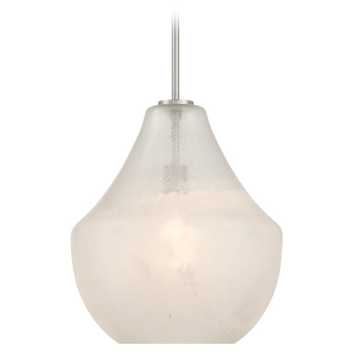 Minka Lavery Pacific Brushed Nickel Pendant Light with Bowl / Dome Shade