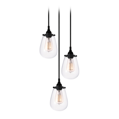 Chelsea Multi-Light Pendant Black by Sonneman Lighting