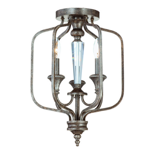 Boulevard Mocha Bronze & Silver Accents Semi-Flush Mount by Craftmade Lighting