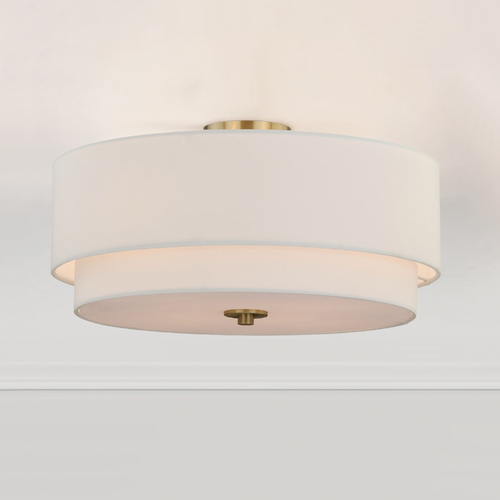 Vaxcel Lighting Burnaby Matte Brass Semi-Flush Mount by Vaxcel Lighting C0112